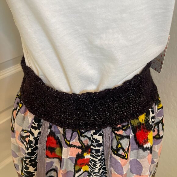 Free People Women's Multicolor Leopard Leaf Patchwork Skirt - Size Medium (308) - Picture 6 of 11